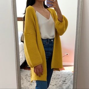 Super Cute Yellow Knit Cardigan